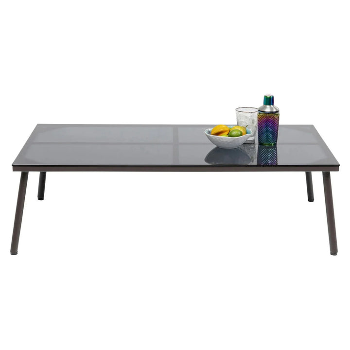 Zariah Outdoor Rope 5-Seater Patio Sofa Set with Glass Top Table (Grey)