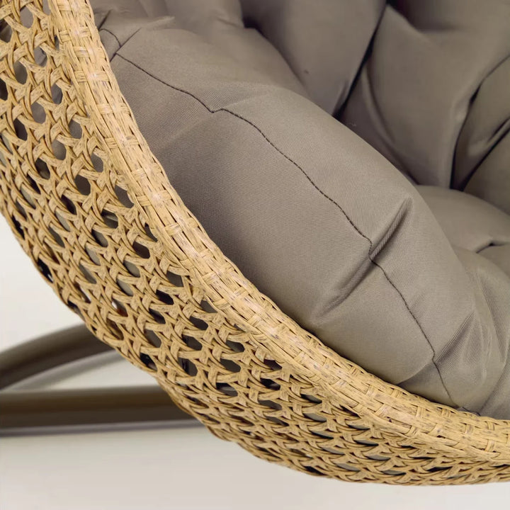 Consuelo Egg Swing Chair (Beige and Dark Grey)