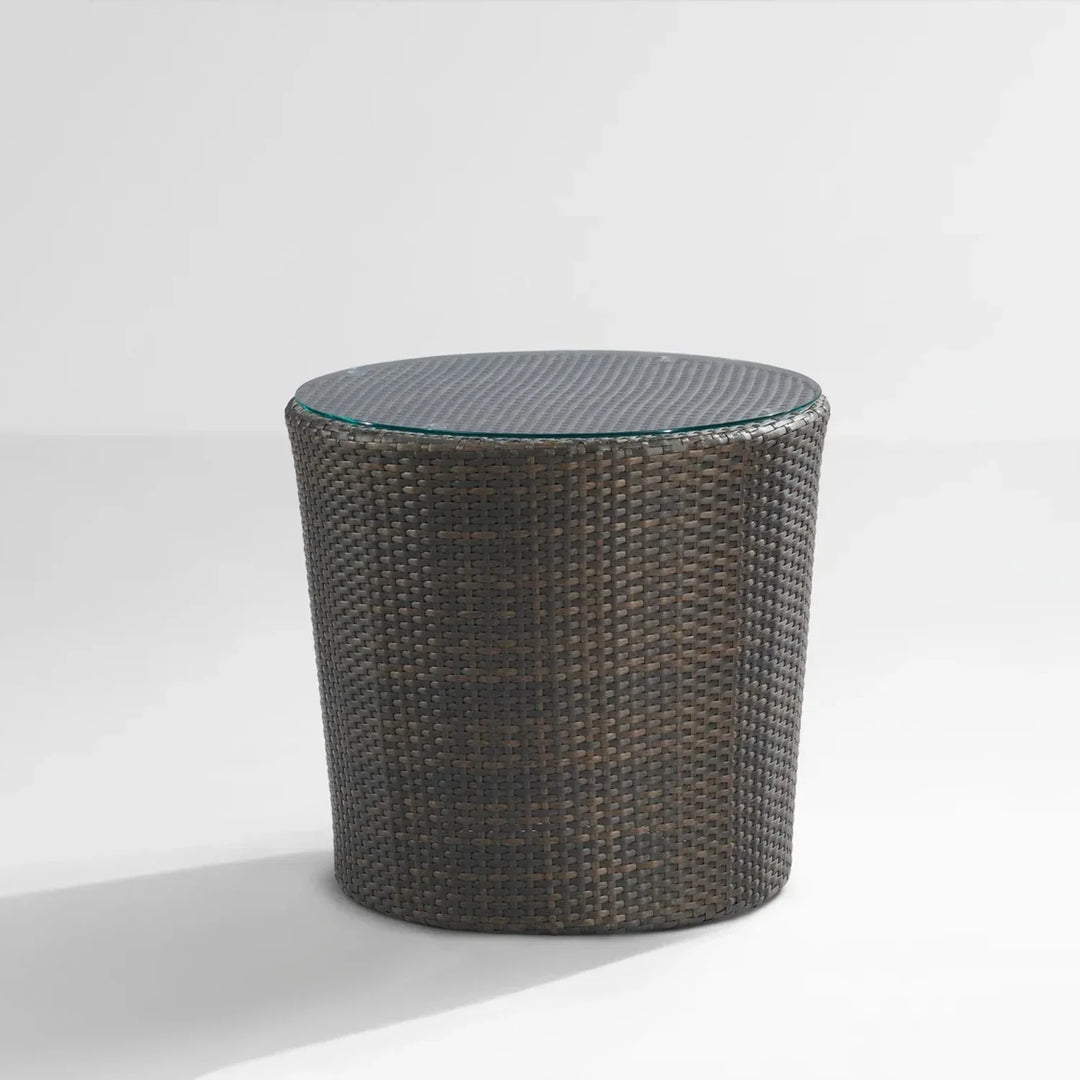 Savannah 5-Piece Outdoor Wicker Sofa Set With Glass Top Tables