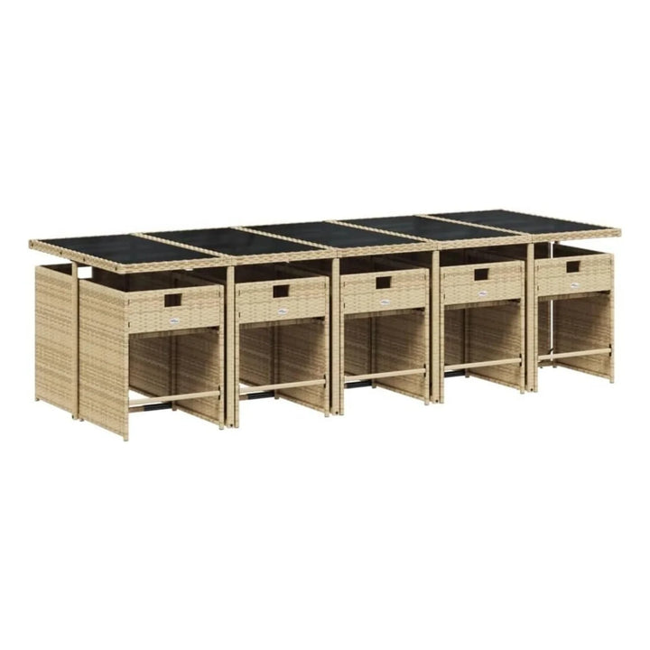 Elowen 11-Piece Outdoor Rattan Wicker Dinning Set