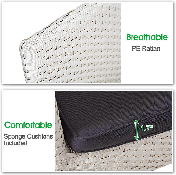 Perlita Outdoor Patio Seating Set 2 Chairs and 1 Table Set