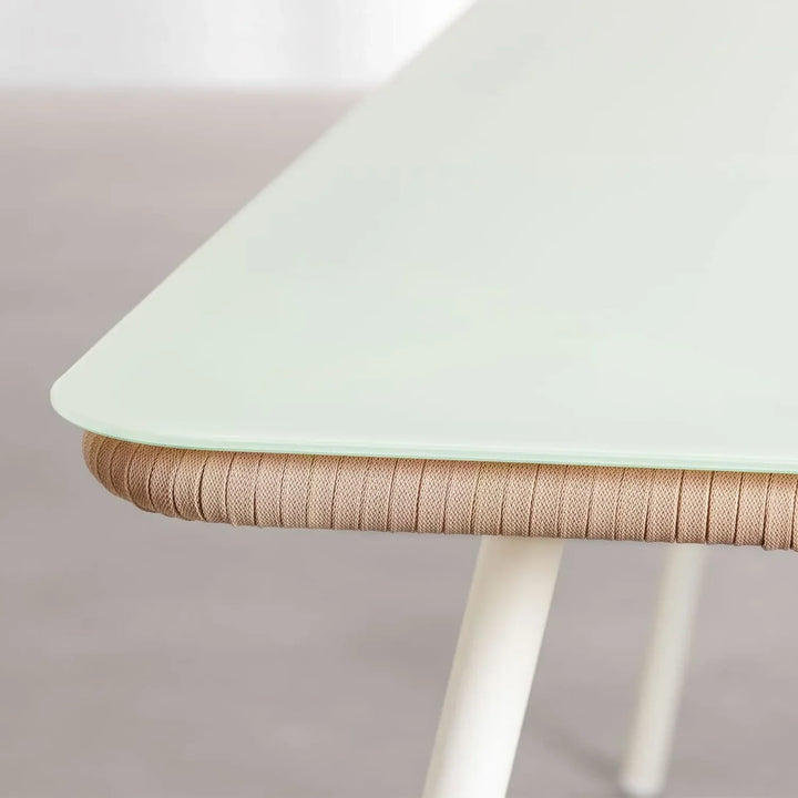 Alejandra 5-Piece Outdoor Patio Dining Set With Rattan Chairs & Glass-Top Table