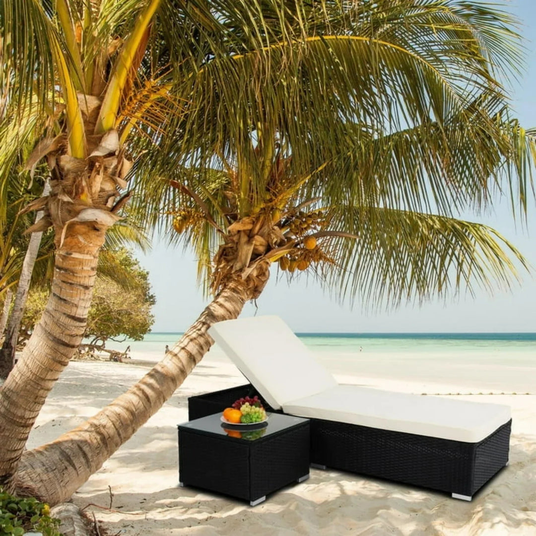 Valkyrie Outdoor Wicker Lounge Chair With Side Table