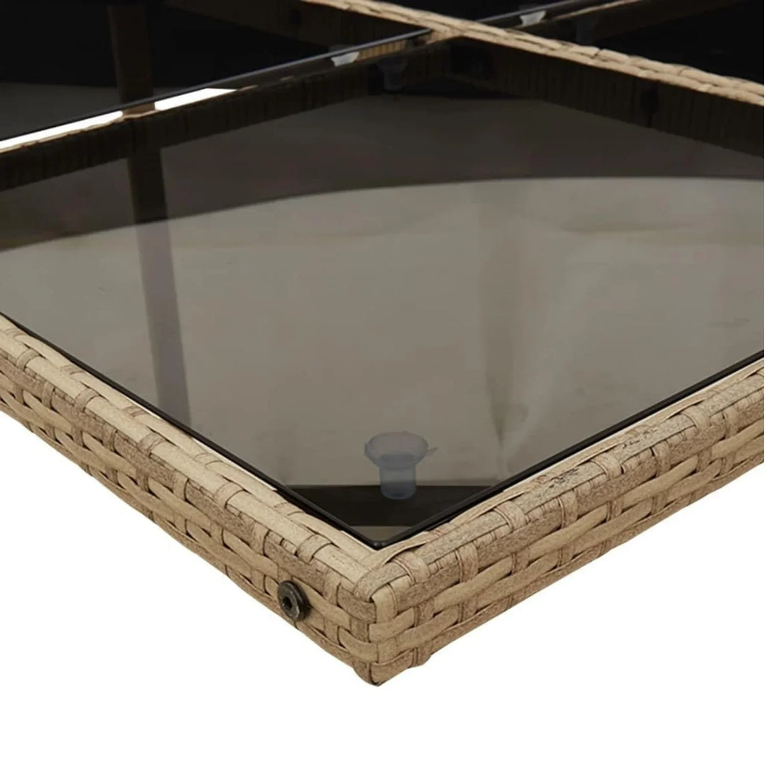 Leticia All Weather Wicker Patio Dinning Table Set