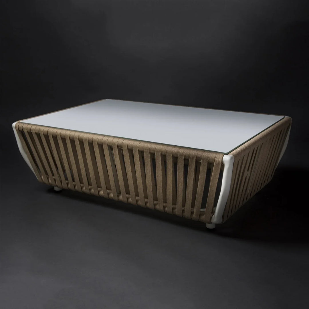 Suyin All-Weather Rope 4- Seater Sofa Set With Glass Top Table