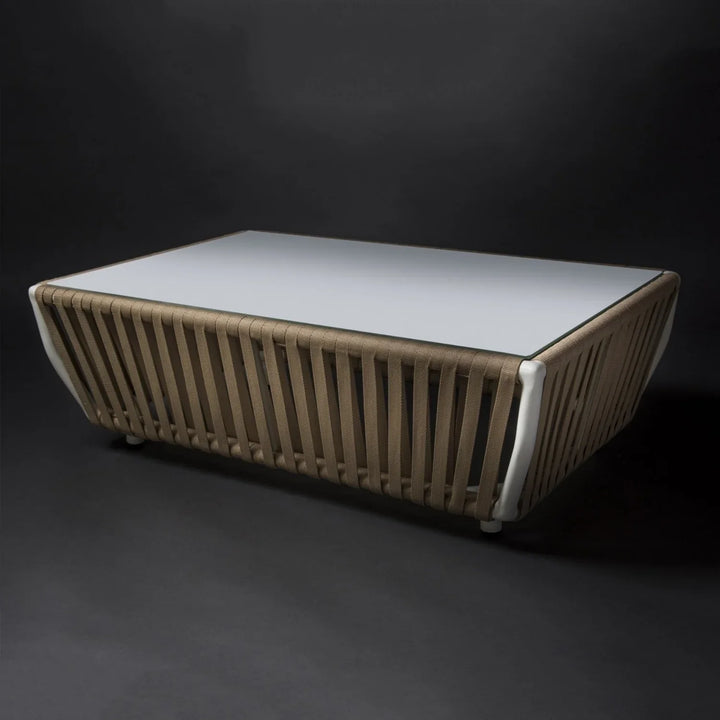 Suyin All-Weather Rope 4- Seater Sofa Set With Glass Top Table