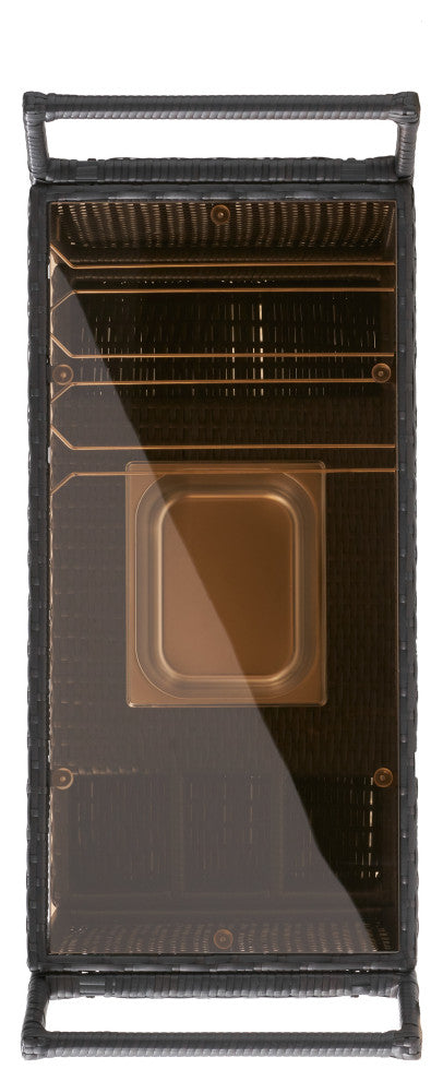 Gerrit Outdoor Patio Bar Serving Cart (Dark Brown)