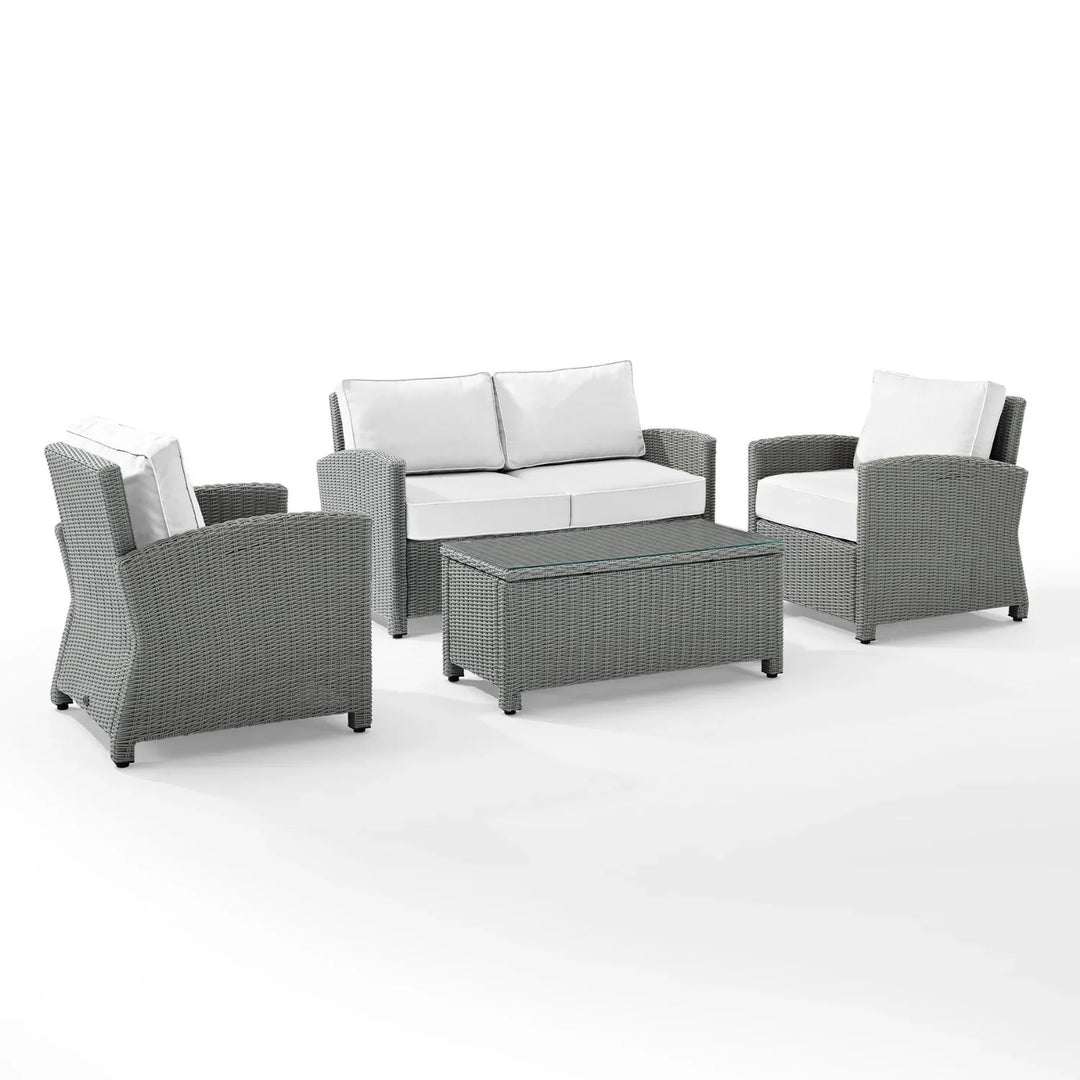 Scarlett 4 Pieces Patio Furniture Set, Outdoor Sectional Sofa