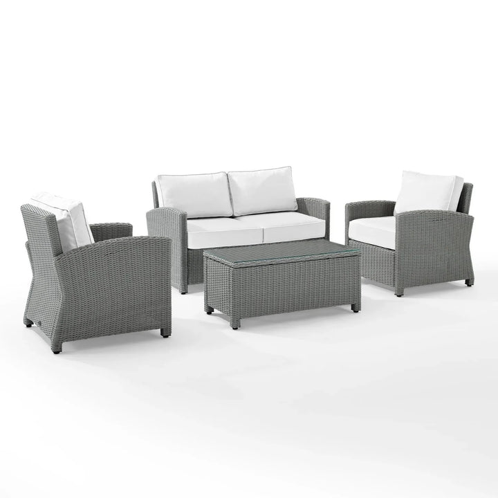 Scarlett 4 Pieces Patio Furniture Set, Outdoor Sectional Sofa