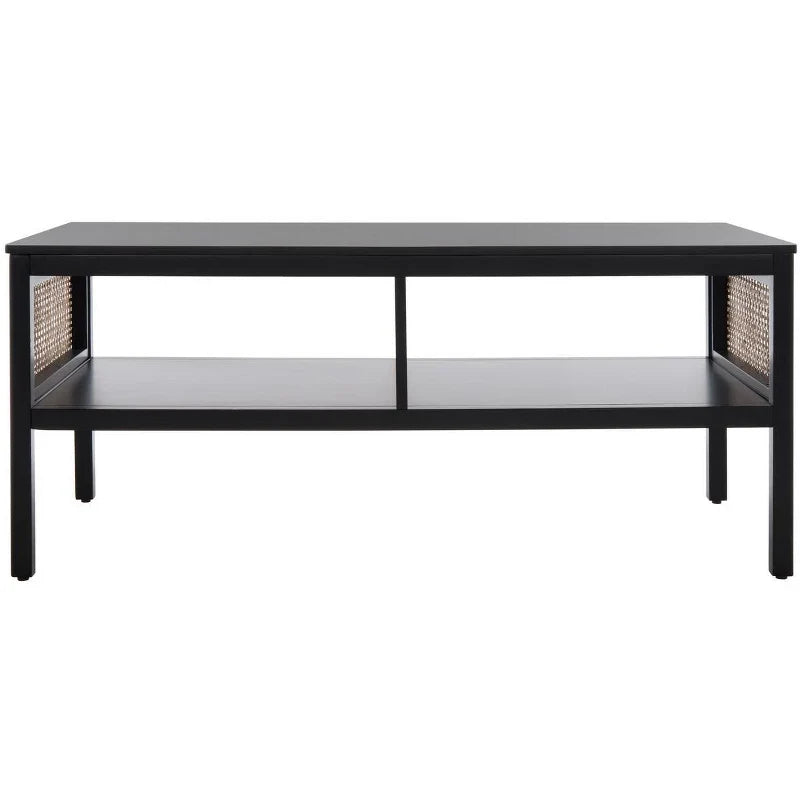 Cheslava Mango Wood Coffee Table for Living Room | Side Cane Work