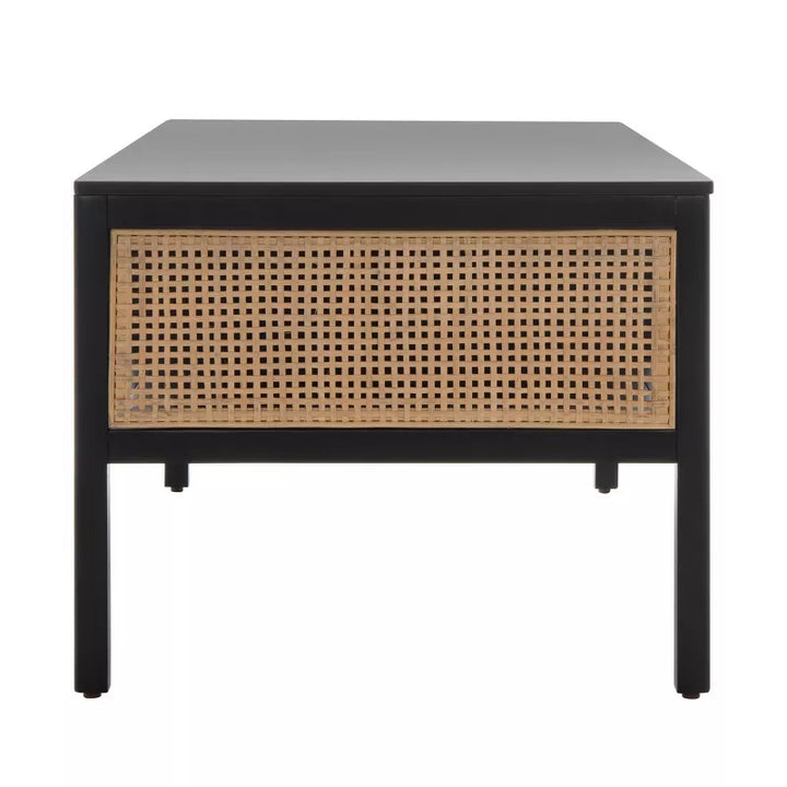 Cheslava Mango Wood Coffee Table for Living Room | Side Cane Work