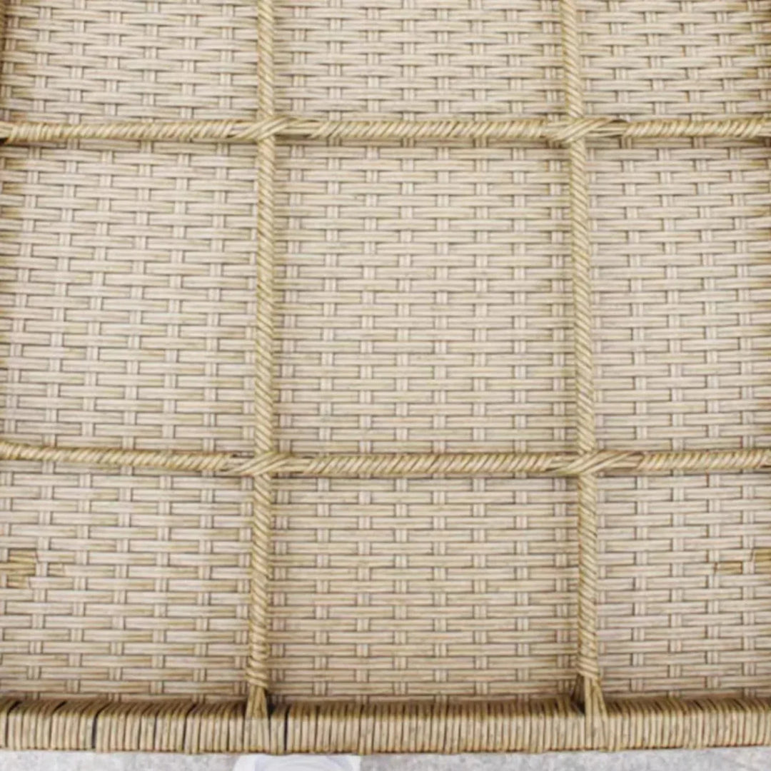 Noura Outdoor Beige Rope 7-Seater Sofa Set With Glass Top Table