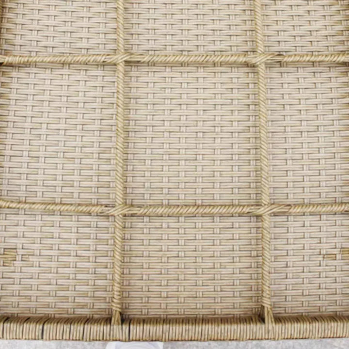 Noura Outdoor Beige Rope 7-Seater Sofa Set With Glass Top Table