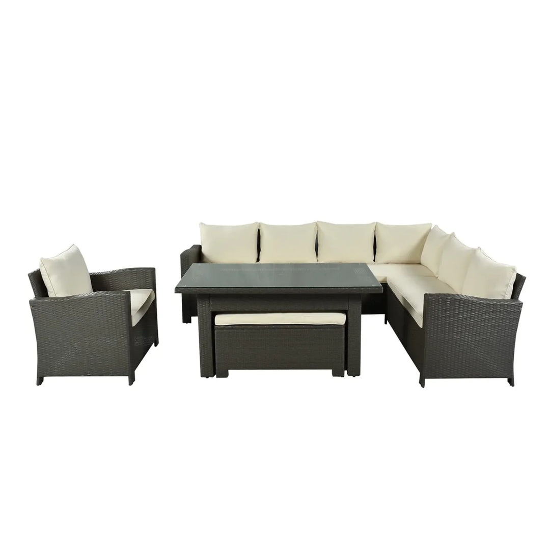 Sofia 5-Piece Outdoor Patio Furniture Set with Dining Table and Chairs