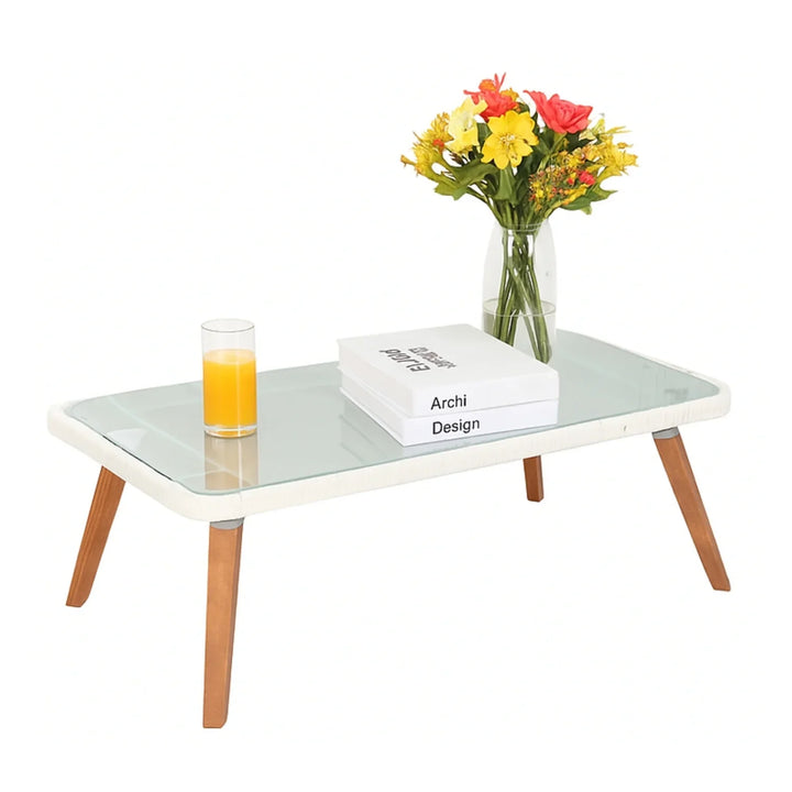 Vada Outdoor Rope 4-Piece Sofa Set (White & Grey)