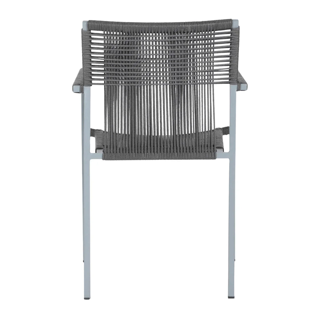 Jovie Outdoor Rope 3-Piece Patio Set (Grey)