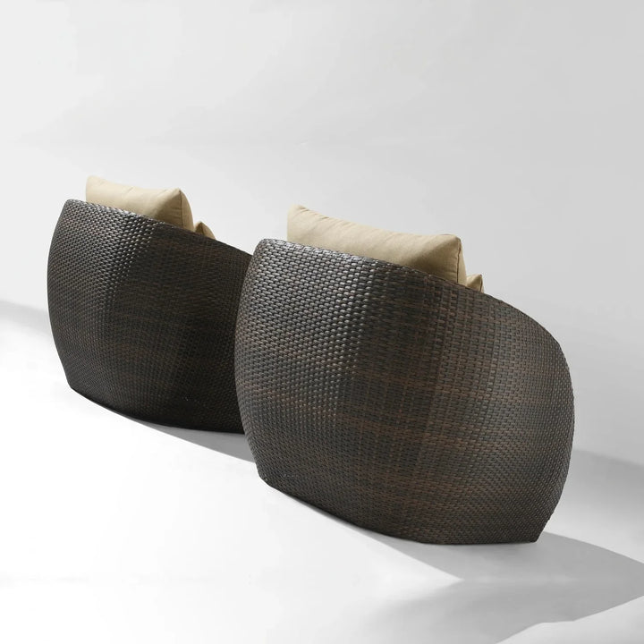 Savannah 5-Piece Outdoor Wicker Sofa Set With Glass Top Tables