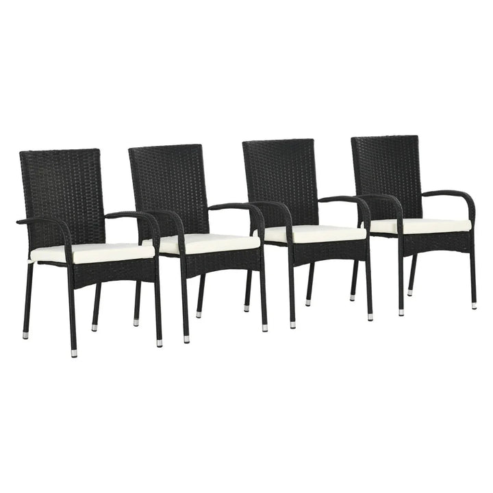 Penelope 4-Piece Outdoor Rattan Wicker Patio Dining Chairs