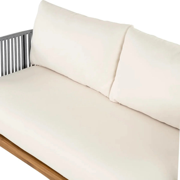 Navisha Outdoor 6-Piece Rope Woven Conversation Sofa Set with Wooden Top Table