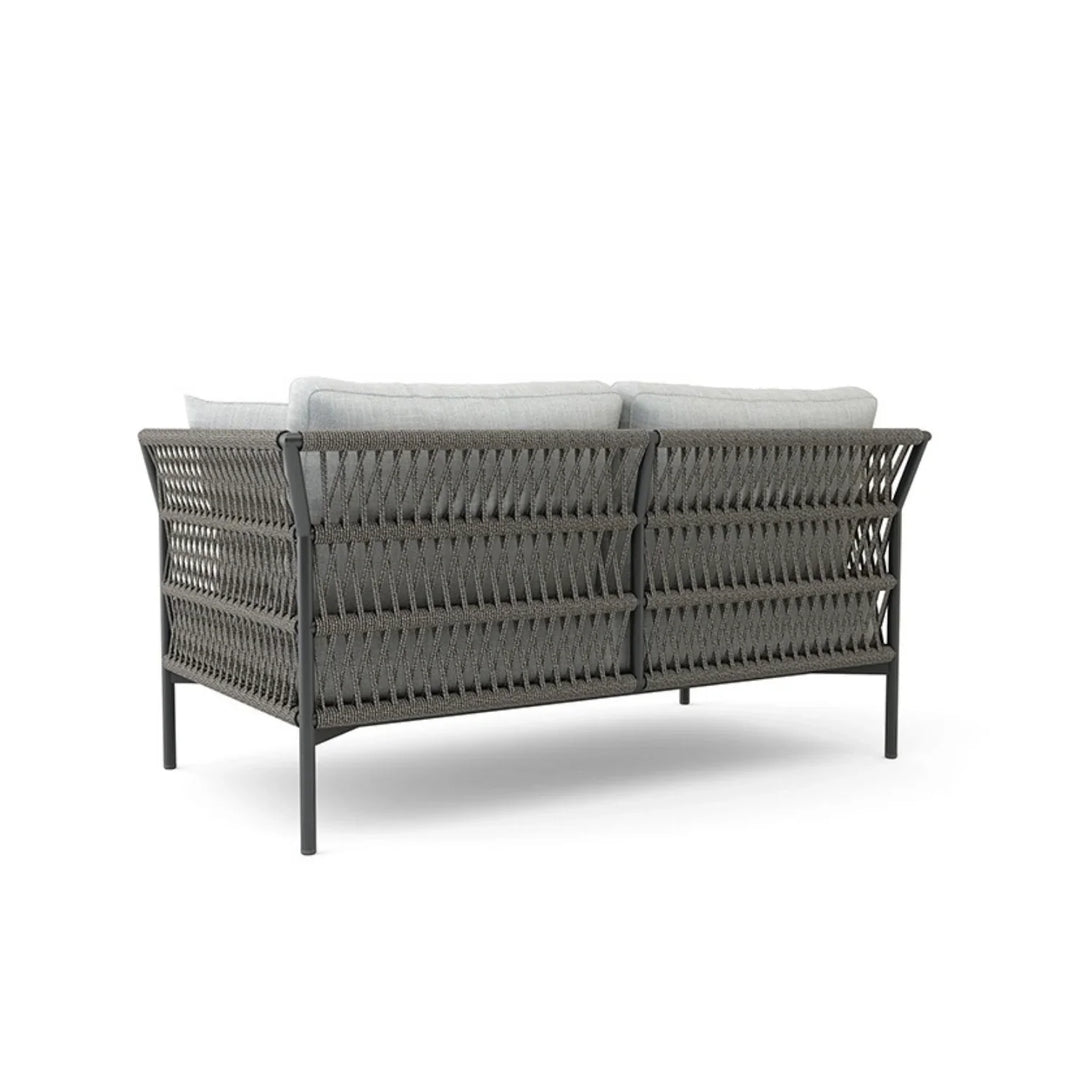 Denali Outdoor Rope 7-Seater Sofa Set With Glass Top Table