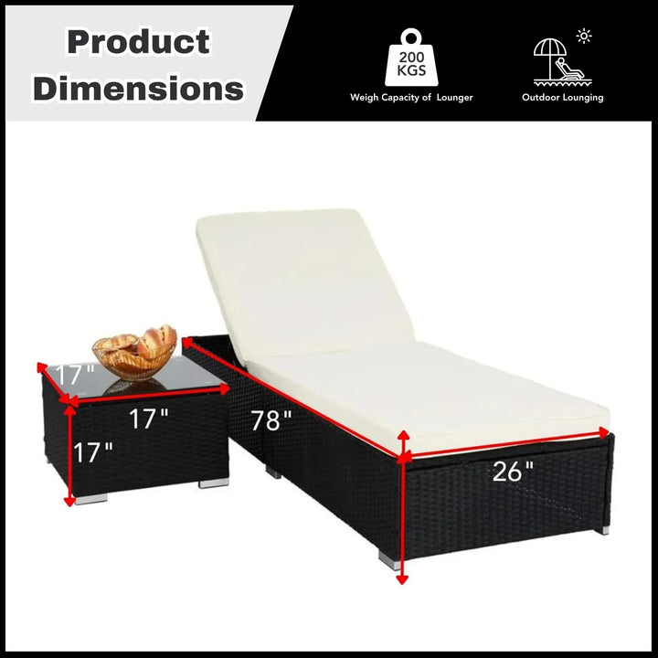 Valkyrie Outdoor Wicker Lounge Chair With Side Table