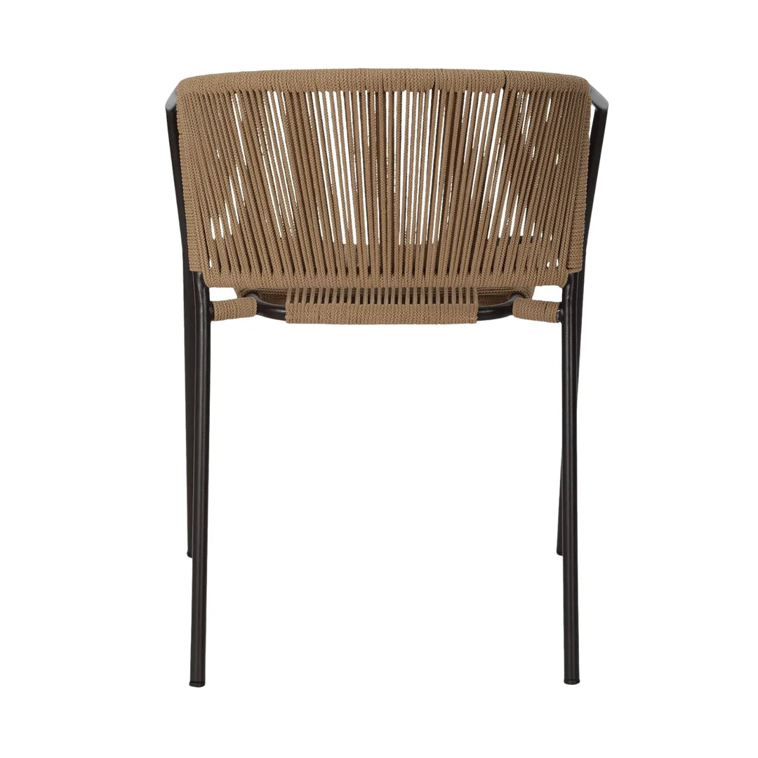 Capri Outdoor Rope 3-Piece Patio Chairs Set (Beige)