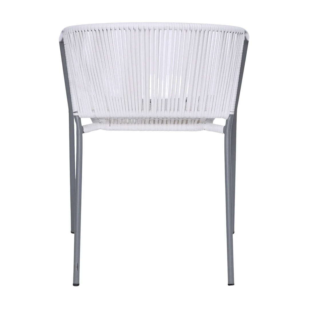 Celestia 3-Piece Outdoor White Rope Patio Set