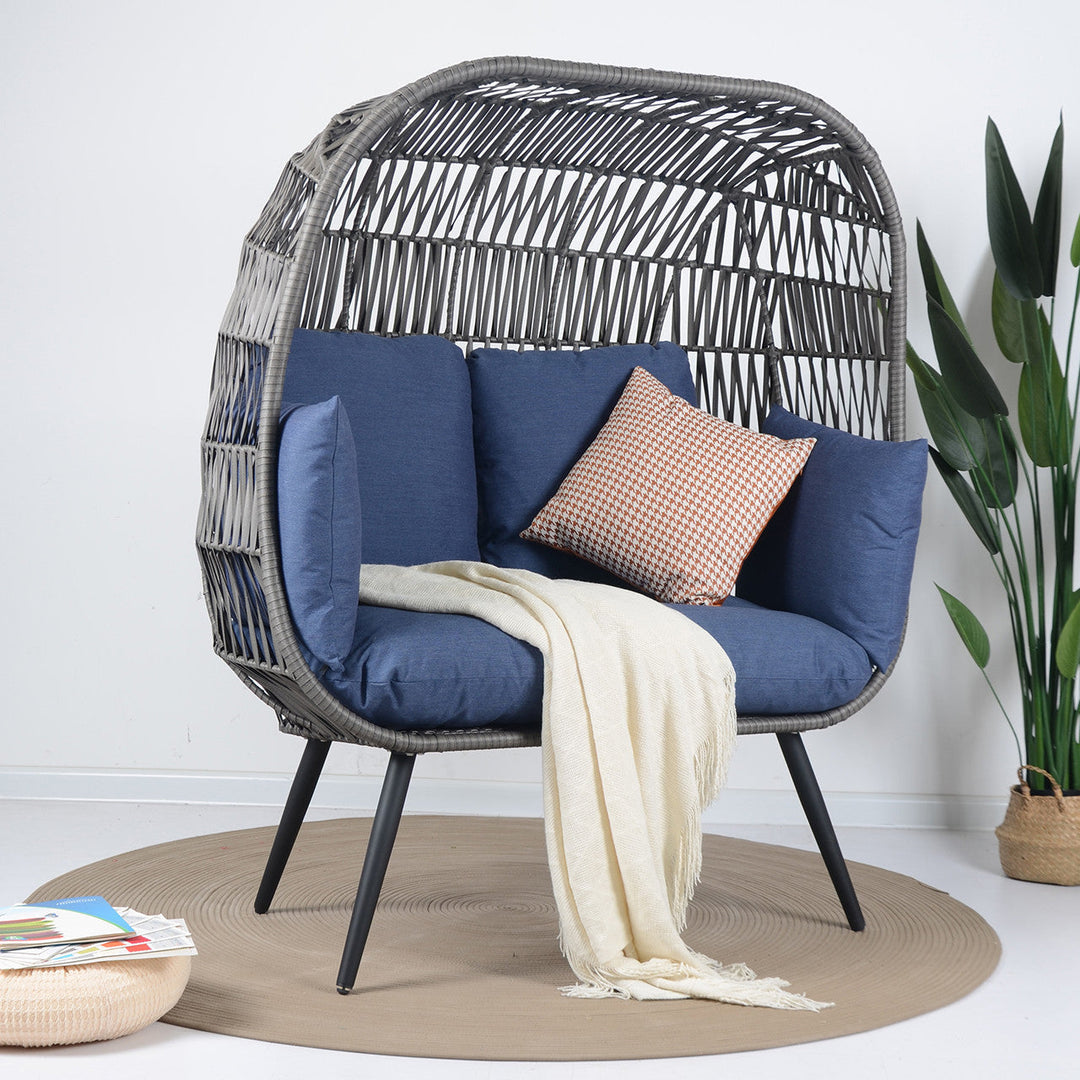 Fraga Double Seater Swing Basket For Balcony & Garden (Grey)