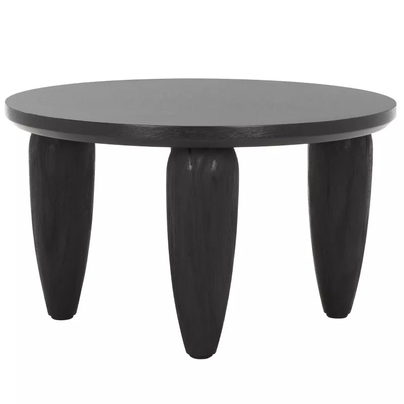 Dariyana Solid Wood Coffee Table for Living Room in Complete Black Colour