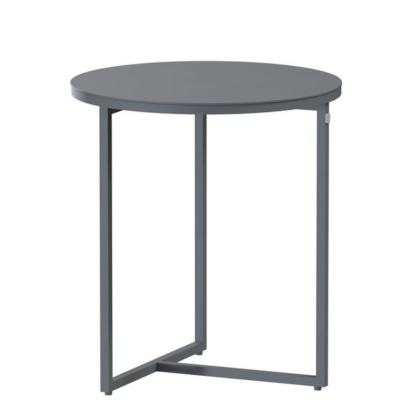 Evana Outdoor Swimming Poolside Lounger With  1 Side Table (Grey) Braided & Rope