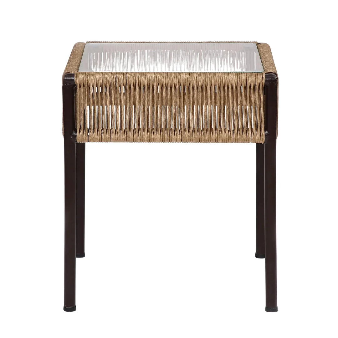 Indigo Outdoor Rope 3-Piece Patio Set (Beige)