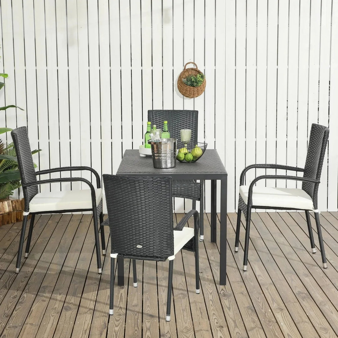 Penelope 4-Piece Outdoor Rattan Wicker Patio Dining Chairs