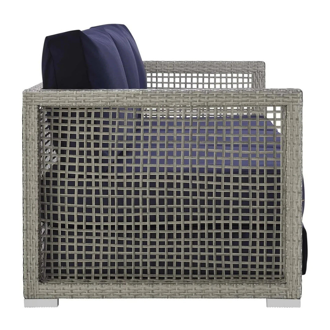 Bhanvi Outdoor Wicker Woven 6 Pieces Sectional Patio Furniture Set