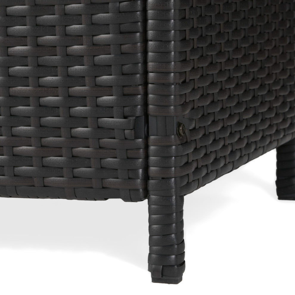 Gerrit Outdoor Patio Bar Serving Cart (Dark Brown)