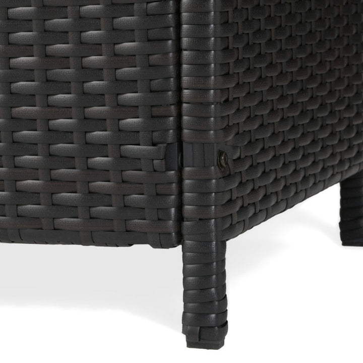 Gerrit Outdoor Patio Bar Serving Cart (Dark Brown)