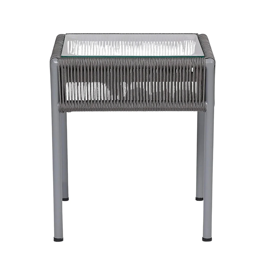 Jovie Outdoor Rope 3-Piece Patio Set (Grey)