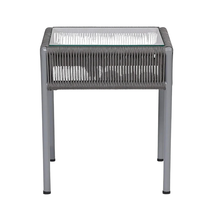 Jovie Outdoor Rope 3-Piece Patio Set (Grey)