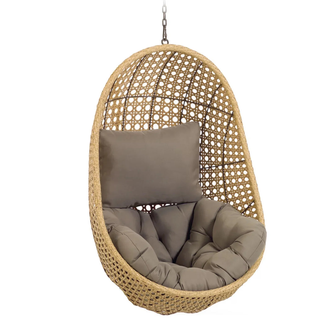 Consuelo Egg Swing Chair (Beige and Dark Grey)