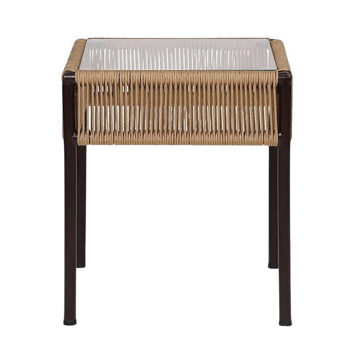 Capri Outdoor Rope 3-Piece Patio Chairs Set (Beige)