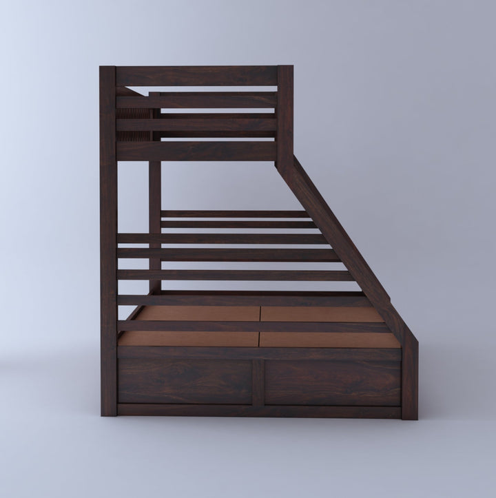 Sofía Intalian Solid Sheesham Bunk Bed With Drawer Storage