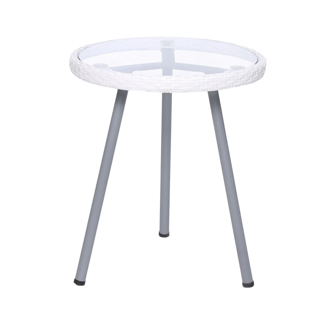 Celestia 3-Piece Outdoor White Rope Patio Set