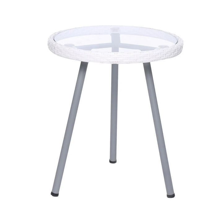 Celestia 3-Piece Outdoor White Rope Patio Set