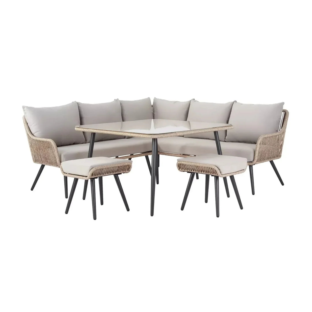 Brielle L-Shape Outdoor Rope Sofa Set