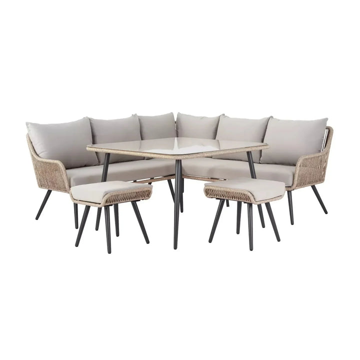 Brielle L-Shape Outdoor Rope Sofa Set