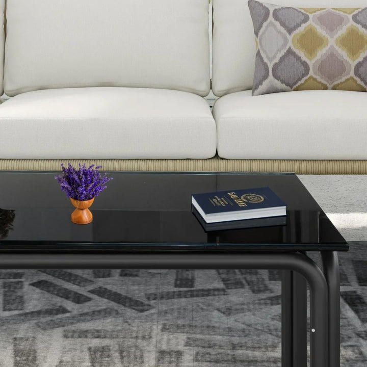 Amoura Outdoor Rope 5-Seater Sofa Set With Glass Top Table