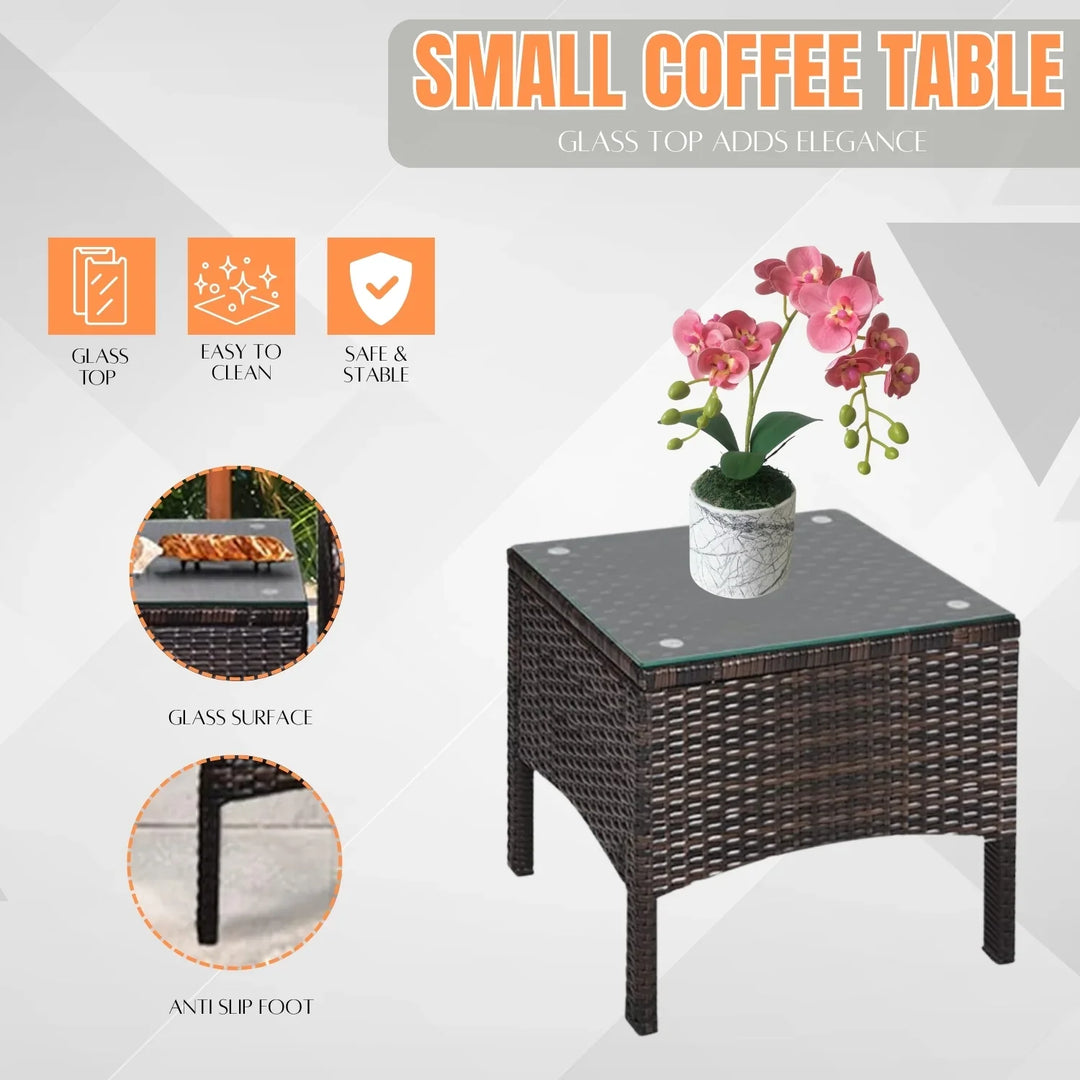 Thalia Outdoor Wicker 5-Piece Patio Sofa Set