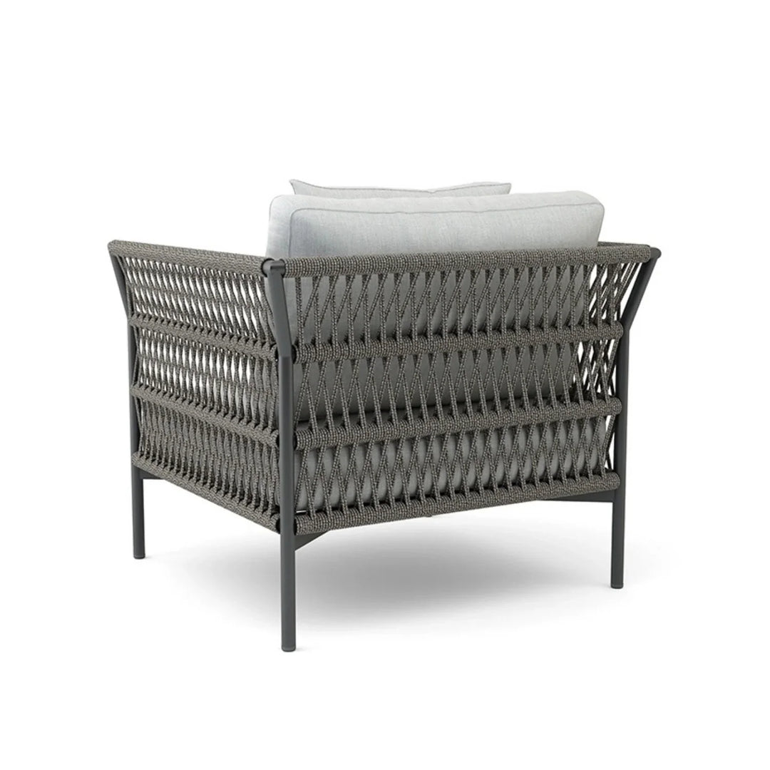 Denali Outdoor Rope 7-Seater Sofa Set With Glass Top Table