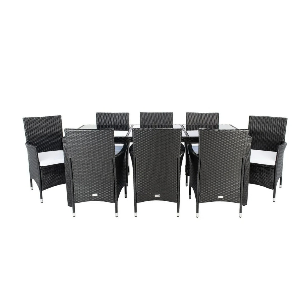 Zinnia 9-Piece Outdoor Rattan Wicker Dinning Table Set
