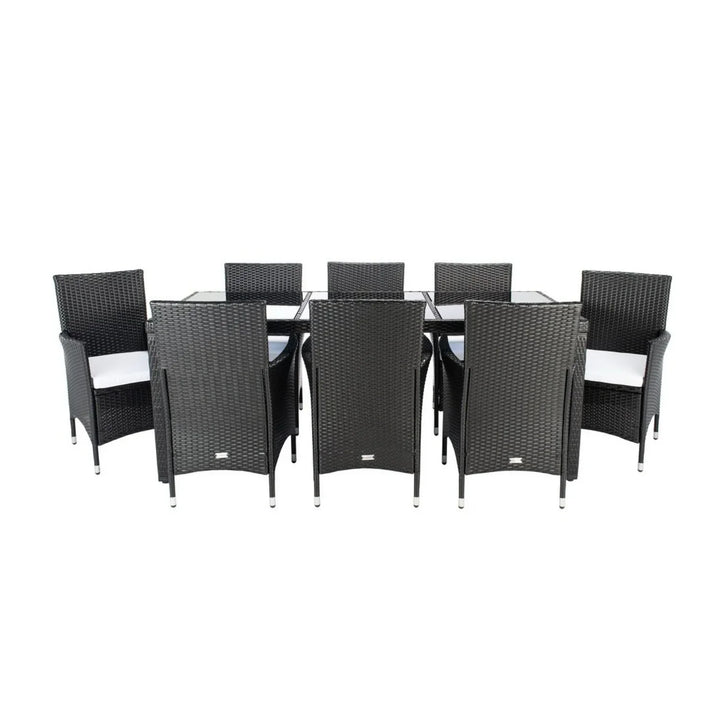 Zinnia 9-Piece Outdoor Rattan Wicker Dinning Table Set