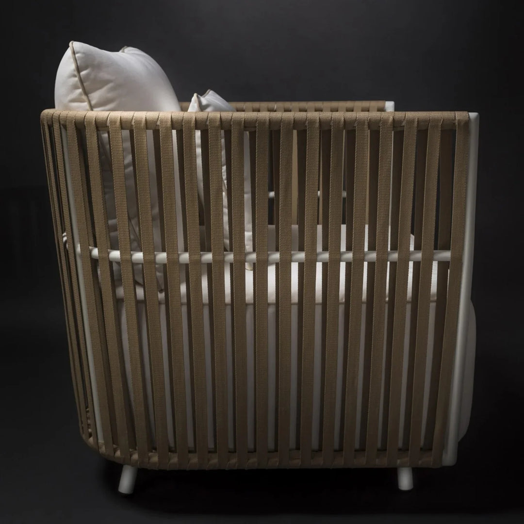 Suyin All-Weather Rope 4- Seater Sofa Set With Glass Top Table